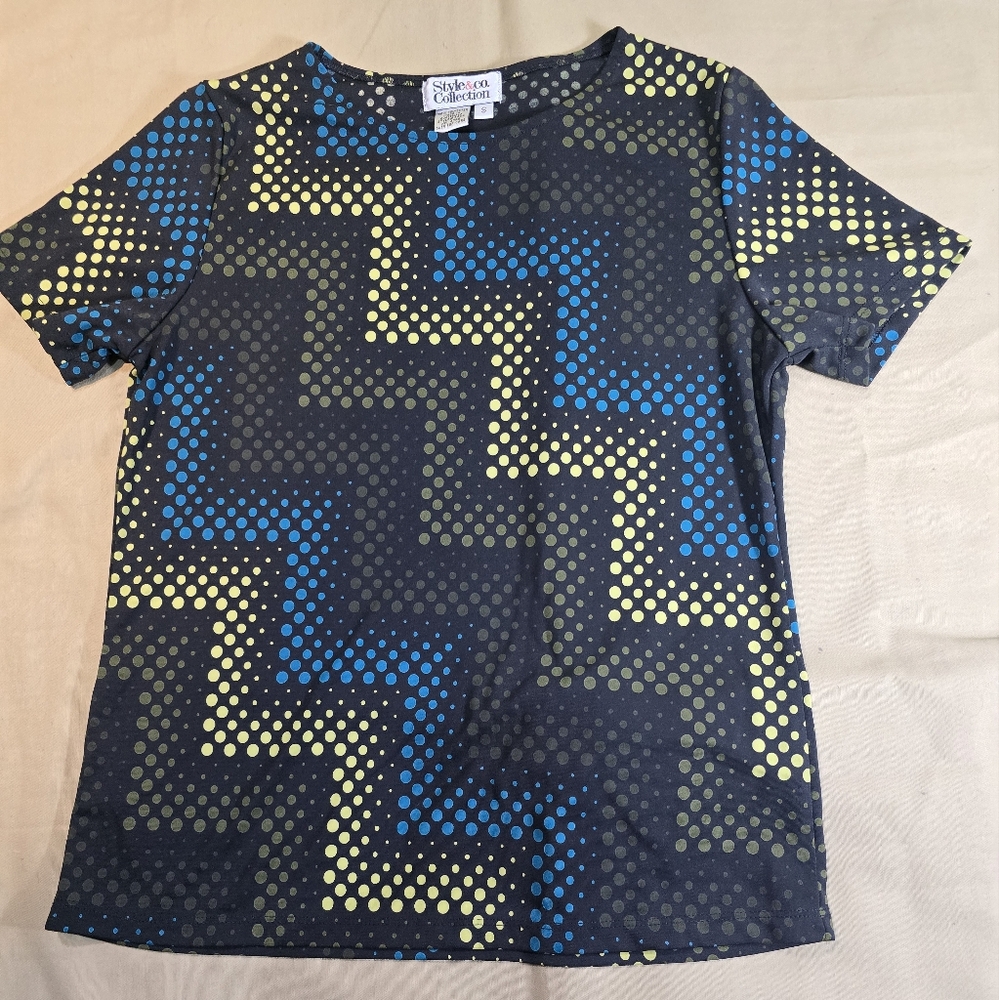 Style & Co. Collection Wonen Short Sleeve Top Size Small